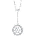 Sterling Silver CZ Designer-inspired Drop Necklace