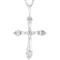 Sterling Silver Cubic Zirconia Cross Necklace