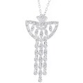 Silvertone Chandelier Cubic Zirconia Necklace