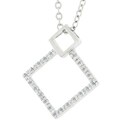 Sterling Silver 1/10ct TDW Diamond Chip Necklace