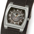 Roots Point Break Men's Brown Dial Leather Strap Watch