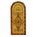 Tiffany-style Yellow Stained Glass Window Panel