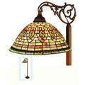 Tiffany-style Stained Glass Floor Bridge Lamp