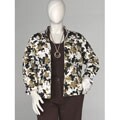 Reality Plus Women's Plus Size Floral Jean Jacket