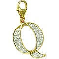 14k Gold 1/10ct TDW Diamond Letter 'Q' Charm