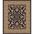 Black Ushak Polypropylene Rug (7'10 x 10'10)