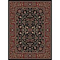 Black Tulips Polypropylene Rug (5'3 x 7'3)