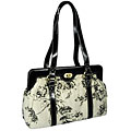 Lily Waters Women's Black/ White Shoulder Tote