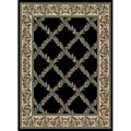 Black Vine Polypropylene Rug (3'11 x 5'3)