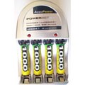 AccuPower Plug-in charger with 4 AAA 1000 mAh