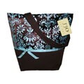 JoJo Designs Blue/ Chocolate Jacquard Handbag