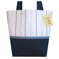JoJo Design Blue/ White Denim Stripe Handbag