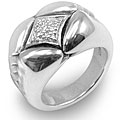 Scott Kay Sterling Silver 1/10ct TDW Diamond Ring (H, I1)