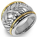 Scott Kay Sterling Silver 18k Yellow Gold Ring