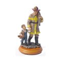 Fireman with Child Professional Figurine