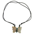 Carved Mother of Pearl Butterfly Necklace