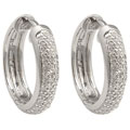 Sterling Silver 1/4ct TDW Diamond Hoop Earrings ( H-I, I1 )