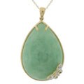 Green Jadeite and Diamond Necklace