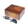 Sedona 25-cigar Humidor with Cutter and Lighter