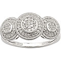 Sterling Silver 1/5ct TDW Diamond 3-stone Ring