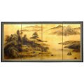 Windows to the World Gold Leaf Silk Screen (China)