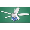 Hunter Midtown Satin White 3-light Ceiling Fan