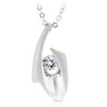 Silvertone Designer-inspired CZ Accented Necklace