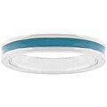 Silvertone Pastel Aqua Blue Enamel Eternity Band