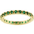 Goldtone Green Cubic Zirconia Ring