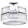 Sterling Silver Cubic Zirconia Bridal Ring Set