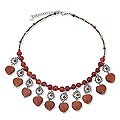 'Fiery Heart' Steel and Glass Choker (Thailand)