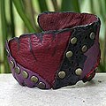 'Violet Rose' Leather Bracelet (Thailand)