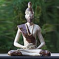 Celadon 'Yoga Master' Ceramic Statuette (Thailand)