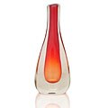 'Modern Red Teardrop' Murano Handblown Vase (Brazil)