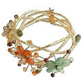 Carnelian and Garnet 'Forest Garland' Gemstone Bracelet (Thailand)