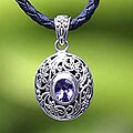 Sterling Silver Amethyst 'Wild Beauty' Necklace (Indonesia)