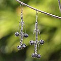 Sterling Silver 'Silver Night' Earrings (Indonesia)