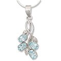 'Sky Flowers' Blue Topaz Necklace