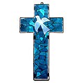 'Holy Spirit' Stained Glass Cross Pendant (Mexico)