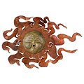 'Gust of Sun' Iron and Ceramic Wall Adornment (Mexico)