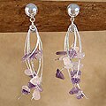 Amethyst 'Fireworks' Earrings (Peru)