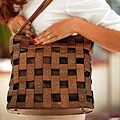 Leather 'Latitudes and Longitudes' Handbag (Mexico)
