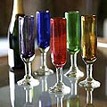 Set of 5 'Celebrating Possibilities' Champagne Flutes (Mexico)
