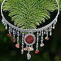'Peruvian Sun' Silver Agate Choker (Peru)