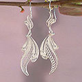 'Filigree Feathers' Earrings (Peru)
