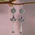 'Spark of Life' Amethyst Earrings (Peru)