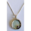 Oval Roman Glass Necklace with Amethyst or Peridot
