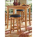 Newport Natural 3-piece Table Set with 2 Stools