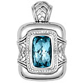 Scott Kay Women's Silver and Topaz Diamond Pendant