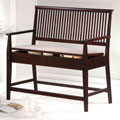 Ellis Merlot Storage Bench with Arms